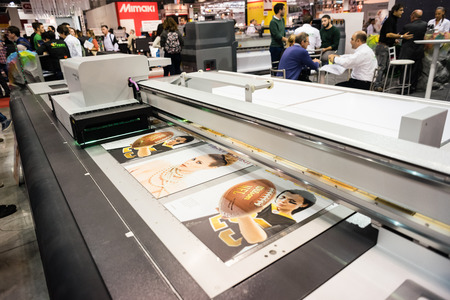 MILAN, ITALY - OCTOBER 17: Viscom Italia held in Milan on October, 17 2014. Viscom Italia is an important international trade fair and conference on visual communicationのeditorial素材