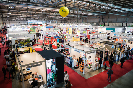 MILAN, ITALY - OCTOBER 17: Viscom Italia held in Milan on October, 17 2014. Viscom Italia is an important international trade fair and conference on visual communicationのeditorial素材