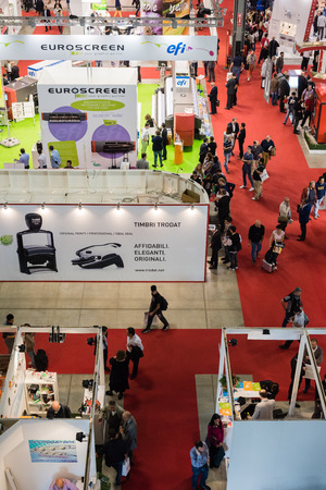 MILAN, ITALY - OCTOBER 17: Viscom Italia held in Milan on October, 17 2014. Viscom Italia is an important international trade fair and conference on visual communicationのeditorial素材