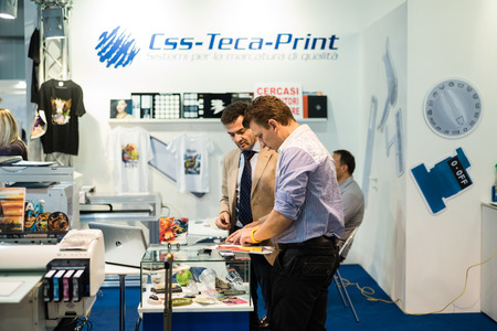 MILAN, ITALY - OCTOBER 17: Viscom Italia held in Milan on October, 17 2014. Viscom Italia is an...