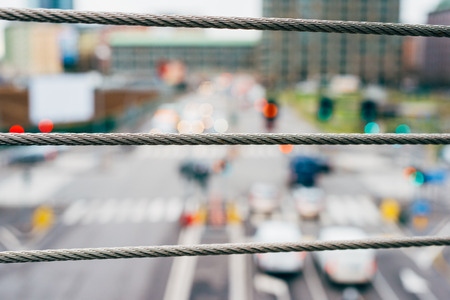 blurred city and people urban scene backgroundの写真素材
