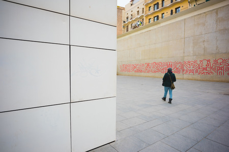 BARCELONA, SPAIN - MARCH 21: streets of Barcelona on March 21, 2015. Barcelona is the capital city of Catalonia in Spain and the country's second largest city, with a population of 1.6 millionのeditorial素材
