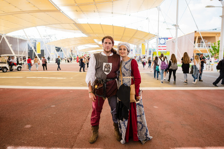 MILAN, ITALY - MAY 27: People visit Expo, universal exposition on the theme of food on MAY 27, 2015 in Milanのeditorial素材