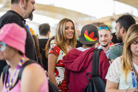 MILAN, ITALY - MAY 27: People visit Expo, universal exposition on the theme of food on MAY 27, 2015 in Milanのeditorial素材