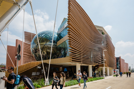 MILAN, ITALY - MAY 27: azerbaijan pavillon at Expo, universal exposition on the theme of food on MAY 27, 2015 in Milanのeditorial素材