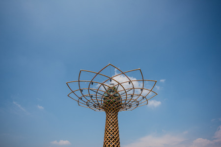 MILAN, ITALY - MAY 27: tree of life at Expo, universal exposition on the theme of food on MAY 27, 2015 in Milanのeditorial素材