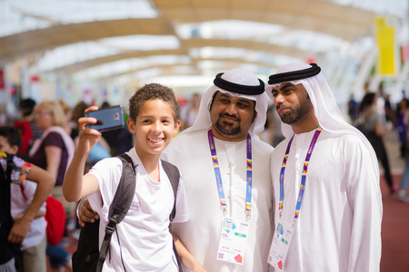 MILAN, ITALY - MAY 27: People visit Expo, universal exposition on the theme of food on MAY 27, 2015 in Milanのeditorial素材