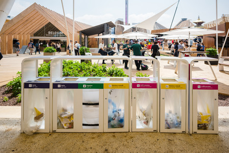 MILAN, ITALY - MAY 27: People visit Expo, universal exposition on the theme of food on MAY 27, 2015 in Milanのeditorial素材
