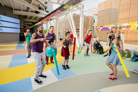 MILAN, ITALY - MAY 27: percussions show at Expo, universal exposition on the theme of food on MAY 27, 2015 in Milanのeditorial素材