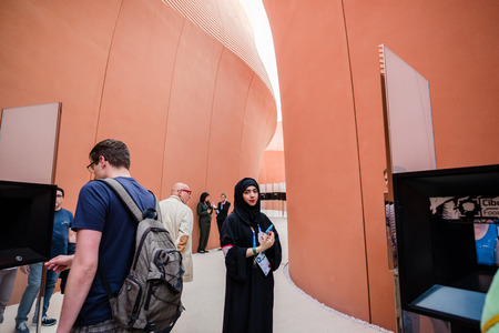 MILAN, ITALY - MAY 27:United Arab Emirates pavilion at Expo, universal exposition on the theme of food on MAY 27, 2015 in Milanのeditorial素材