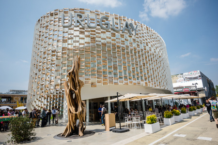 MILAN, ITALY - MAY 27: uruguay pavillon at Expo, universal exposition on the theme of food on MAY 27, 2015 in Milanのeditorial素材