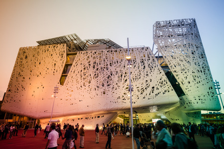 MILAN, ITALY - MAY 27: Italian pavillon at Expo, universal exposition on the theme of food on MAY 27, 2015 in Milanのeditorial素材