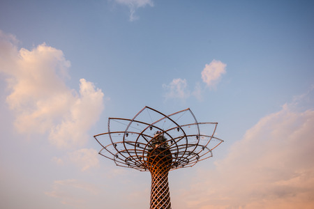 MILAN, ITALY - MAY 27: tree of life at Expo, universal exposition on the theme of food on MAY 27, 2015 in Milanのeditorial素材