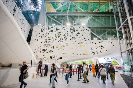 MILAN, ITALY - MAY 27: Italian pavillon at Expo, universal exposition on the theme of food on MAY 27, 2015 in Milanのeditorial素材