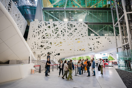 MILAN, ITALY - MAY 27: Italian pavillon at Expo, universal exposition on the theme of food on MAY 27, 2015 in Milanのeditorial素材