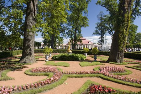 Garden of Peterhof, Petersburg, Russia. の写真素材