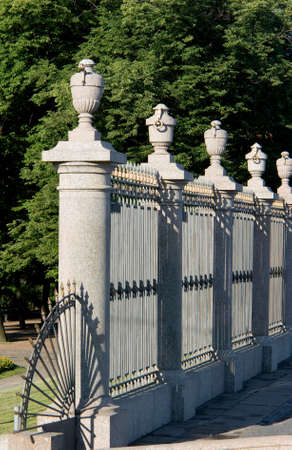 Garden Fence on the embankment of the Neva Riverのeditorial素材