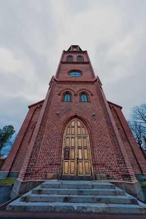 Savonlinna, Finland. Dome Cathedral. Spring evening.のeditorial素材