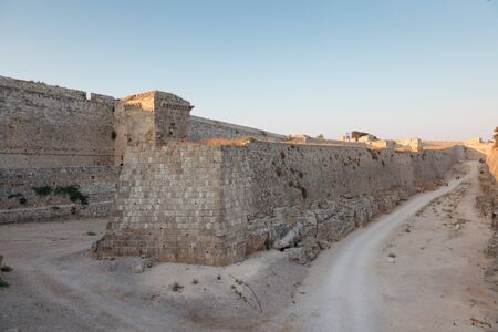 Fortification walls outside Rhodes