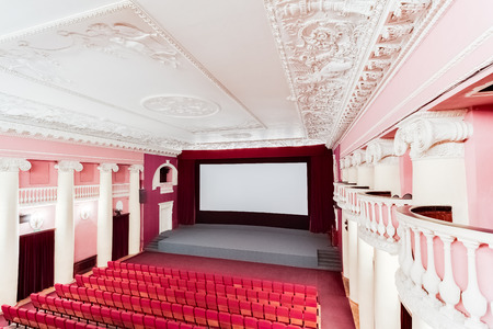 Saint Petersburg, Russia - September 8 2014. Cinema Interior "Rodina" ("Homeland") in St. Petersburg.のeditorial素材