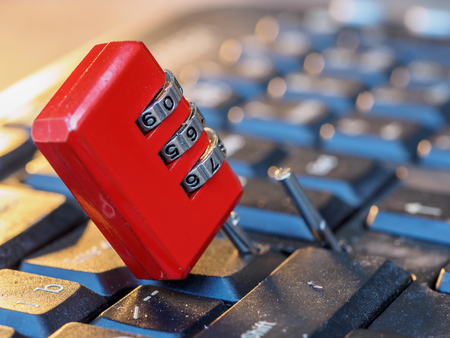 Computer keyboard and combination lock.