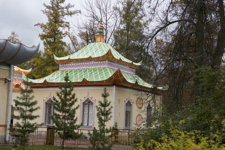 Saint Petersburg, Russia - November 18 2007. 
Saint Petersburg, Russia - November 18 2007. 
The Chinese Village in the Alexander Park of Tsarskoye Selo, Russia was Catherine the Great's attempt to follow the 18th-century fashion for the Chinoiserie.??????のeditorial素材