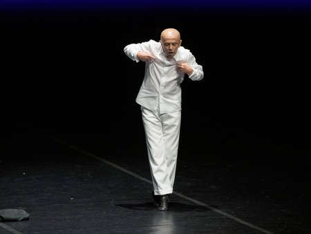 "Idiot" ballet show by KARAS dance company, Japan (staged and choreographed by Saburo Teshigawara) on the stage of The A. Bryantsev Youth Theater as part of the Diaghilev. P.S. Festival. Japanese choreographer and dancer Saburo Teshigawara performing at tのeditorial素材