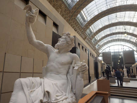 Paris, France - March 19 2019. 
Interior of the Musee d'Orsay in Paris, France. The museum houses...