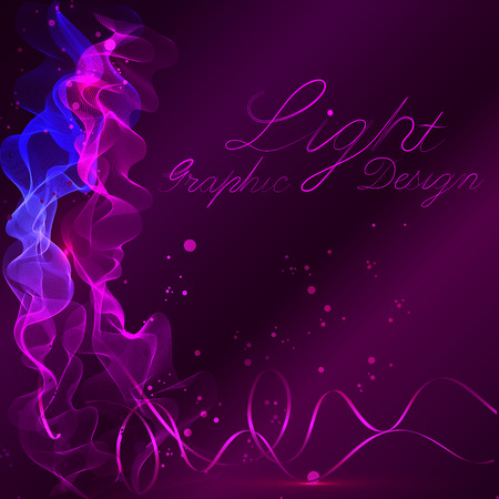 Abstract background with magic light. Vector illustration with magic neon light curved lines.のイラスト素材