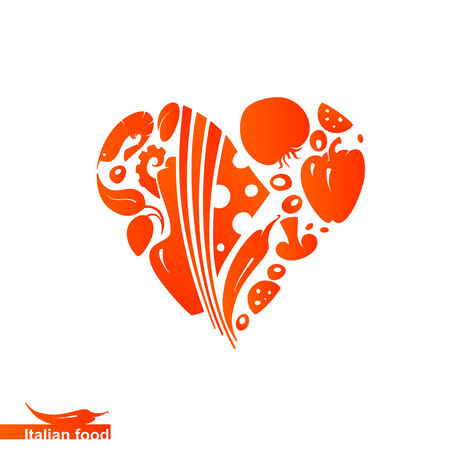 Italian cuisine design template のイラスト素材