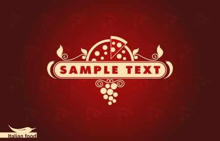 Italian food design template のイラスト素材