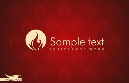 Italian food design template のイラスト素材