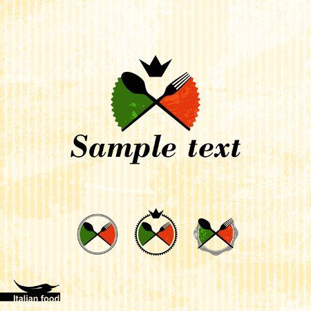 Pasta  Template Design Italian cuisine のイラスト素材