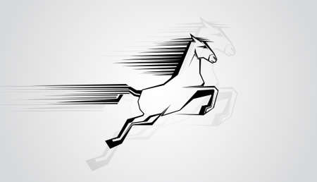 Horse jumping  Vector illustrationのイラスト素材