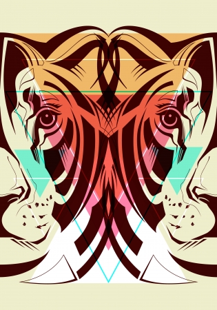 Lioness  Fashion illustration のイラスト素材