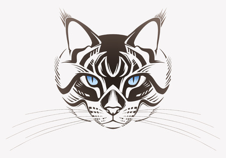 Cat face. Vector illustrationのイラスト素材