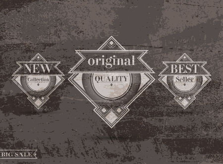 Set of vintage vector sale labelsのイラスト素材