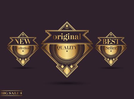 Set of vector labelsのイラスト素材