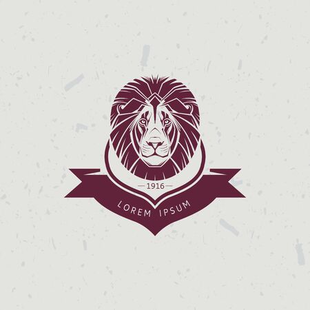 Icon design element with lion headのイラスト素材