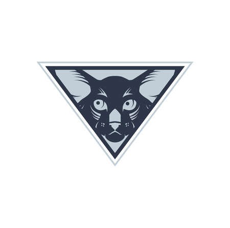 Vector image of cat face on white background. Vector cat head for your designのイラスト素材
