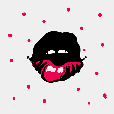 Sexy lips. Vector illustrationのイラスト素材