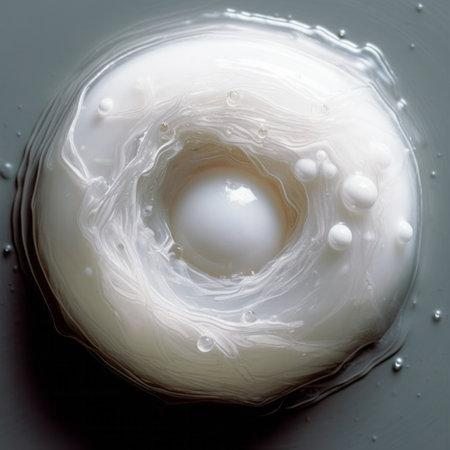 Milk splash on a black background. The concept of dairy products.の素材