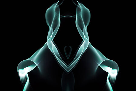 Abstract smoke on black background.