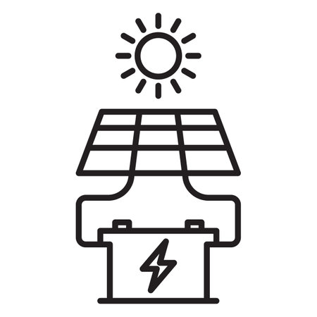 Solar battery icon. Element of technology vector illustrationのイラスト素材