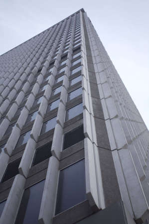 Looking up a business downtownの写真素材