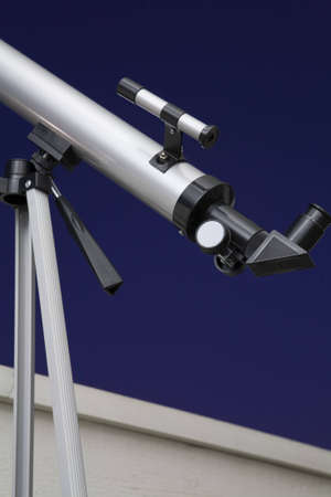 Close up of a telescope for stargazing at night. Seeing clearly far awayの写真素材