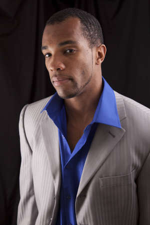 A man of african descent dressed casually for a night out on the townの写真素材