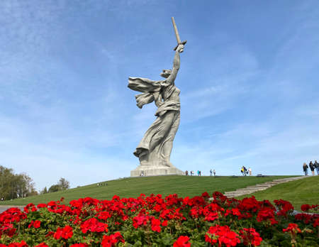 Motherland on Mamayev Kurgan in the city of Volgograd