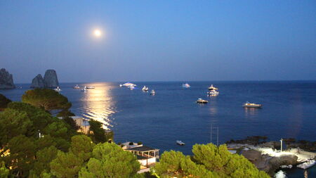 Night view of Capriの写真素材