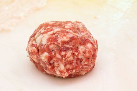 Italian meatball preparationの写真素材